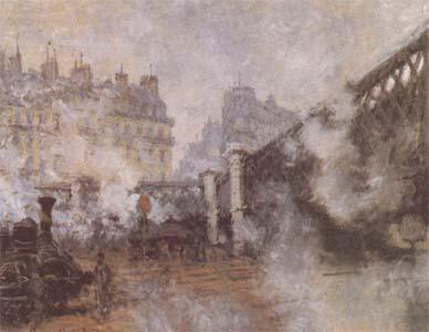 Claude Monet Le Pont de I'Europe,Gate Sate Saint-Lazare (mk09) Sweden oil painting art